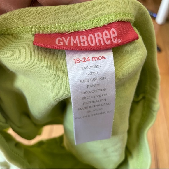 VINTAGE Y2K GYMBOREE LIME GREEN TIERED RIBBON ACCENT SKIRT SIZE 18/24 MONTHS - Picture 4 of 4
